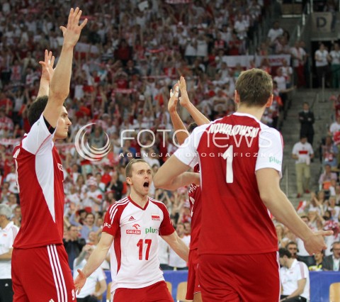  09.06.2013 LODZ ATLAS ARENA<br />SIATKOWKA MEZCZYZN LIGA SWIATOWA 2013<br />FIVB VOLLEYBALL WORLD LEAGUE 2012 POLSKA - BRAZYLIA ( POLAND - BRAZIL )<br />N/Z PAWEL ZATORSKI RADOSC EMOCJE <br /> 