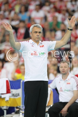  09.06.2013 LODZ ATLAS ARENA<br />SIATKOWKA MEZCZYZN LIGA SWIATOWA 2013<br />FIVB VOLLEYBALL WORLD LEAGUE 2012 POLSKA - BRAZYLIA ( POLAND - BRAZIL )<br />N/Z ANDREA ANASTASI TRENER ( HEAD COACH ) <br /> 