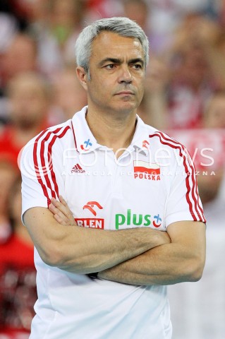  09.06.2013 LODZ ATLAS ARENA<br />SIATKOWKA MEZCZYZN LIGA SWIATOWA 2013<br />FIVB VOLLEYBALL WORLD LEAGUE 2012 POLSKA - BRAZYLIA ( POLAND - BRAZIL )<br />N/Z ANDREA ANASTASI TRENER ( HEAD COACH ) <br /> 