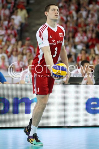  09.06.2013 LODZ ATLAS ARENA<br />SIATKOWKA MEZCZYZN LIGA SWIATOWA 2013<br />FIVB VOLLEYBALL WORLD LEAGUE 2012 POLSKA - BRAZYLIA ( POLAND - BRAZIL )<br />N/Z DAWID KONARSKI SYLWETKA <br /> 