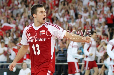  09.06.2013 LODZ ATLAS ARENA<br />SIATKOWKA MEZCZYZN LIGA SWIATOWA 2013<br />FIVB VOLLEYBALL WORLD LEAGUE 2012 POLSKA - BRAZYLIA ( POLAND - BRAZIL )<br />N/Z MICHAL KUBIAK RADOSC EMOCJE <br /> 