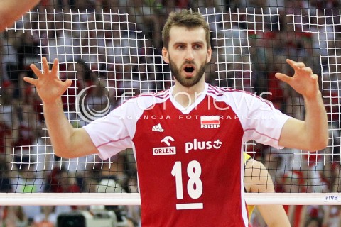  09.06.2013 LODZ ATLAS ARENA<br />SIATKOWKA MEZCZYZN LIGA SWIATOWA 2013<br />FIVB VOLLEYBALL WORLD LEAGUE 2012 POLSKA - BRAZYLIA ( POLAND - BRAZIL )<br />N/Z MARCIN MOZDZONEK RADOSC EMOCJE <br /> 