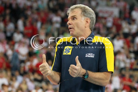  09.06.2013 LODZ ATLAS ARENA<br />SIATKOWKA MEZCZYZN LIGA SWIATOWA 2013<br />FIVB VOLLEYBALL WORLD LEAGUE 2012 POLSKA - BRAZYLIA ( POLAND - BRAZIL )<br />N/Z BERNARDO REZENDE TRENER ( HEAD COACH ) <br /> 