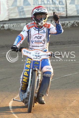  04.07.2013 RZESZOW ZUZEL SPEEDWAY ENEA EKSTRALIGA MECZ PGE MARMA RZESZOW - FOGO UNIA LESZNO <br />N/Z GRZEGORZ WALASEK RADOSC<br /> 