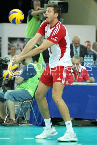  05.07.2013 KATOWICE SPODEK<br />SIATKOWKA MEZCZYZN LIGA SWIATOWA 2013<br />FIVB VOLLEYBALL WORLD LEAGUE 2013 POLSKA - USA <br />N/Z MICHAL WINIARSKI SYLWETKA <br /> 