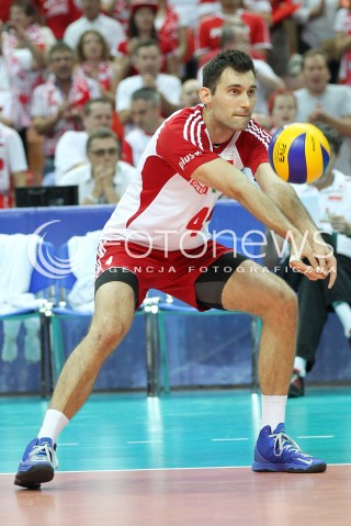  05.07.2013 KATOWICE SPODEK<br />SIATKOWKA MEZCZYZN LIGA SWIATOWA 2013<br />FIVB VOLLEYBALL WORLD LEAGUE 2013 POLSKA - USA <br />N/Z GRZEGORZ KOSOK SYLWETKA <br /> 