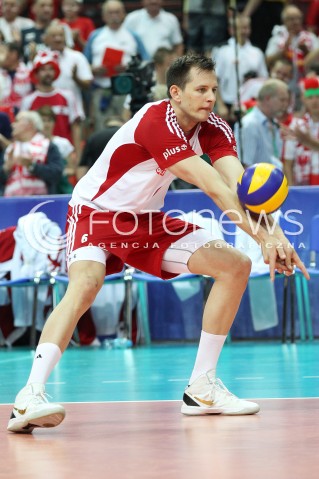  05.07.2013 KATOWICE SPODEK<br />SIATKOWKA MEZCZYZN LIGA SWIATOWA 2013<br />FIVB VOLLEYBALL WORLD LEAGUE 2013 POLSKA - USA <br />N/Z BARTOSZ KUREK SYLWETKA <br /> 
