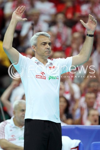 05.07.2013 KATOWICE SPODEK<br />SIATKOWKA MEZCZYZN LIGA SWIATOWA 2013<br />FIVB VOLLEYBALL WORLD LEAGUE 2013 POLSKA - USA <br />N/Z ANDREA ANASTASI TRENER ( HEAD COACH ) SYLWETKA <br /> 