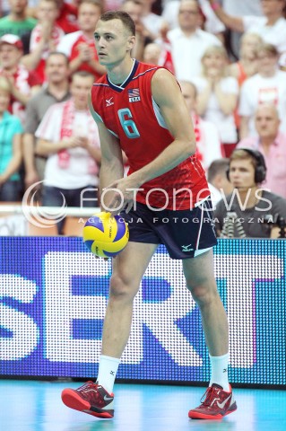  05.07.2013 KATOWICE SPODEK<br />SIATKOWKA MEZCZYZN LIGA SWIATOWA 2013<br />FIVB VOLLEYBALL WORLD LEAGUE 2013 POLSKA - USA <br />N/Z PAUL LOTMAN SYLWETKA <br /> 