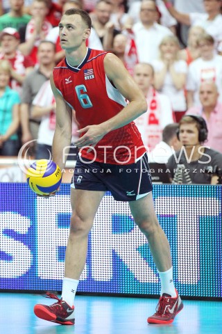  05.07.2013 KATOWICE SPODEK<br />SIATKOWKA MEZCZYZN LIGA SWIATOWA 2013<br />FIVB VOLLEYBALL WORLD LEAGUE 2013 POLSKA - USA <br />N/Z PAUL LOTMAN SYLWETKA <br /> 
