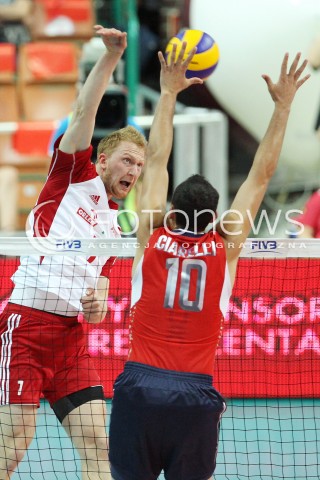  05.07.2013 KATOWICE SPODEK<br />SIATKOWKA MEZCZYZN LIGA SWIATOWA 2013<br />FIVB VOLLEYBALL WORLD LEAGUE 2013 POLSKA - USA <br />N/Z JAKUB JAROSZ ANTONIO CIARELLI  <br /> 
