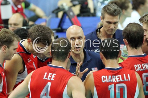  05.07.2013 KATOWICE SPODEK<br />SIATKOWKA MEZCZYZN LIGA SWIATOWA 2013<br />FIVB VOLLEYBALL WORLD LEAGUE 2013 POLSKA - USA <br />N/Z JOHN SPERAW TRENER ( HEAD COACH )  <br /> 