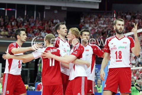  05.07.2013 KATOWICE SPODEK<br />SIATKOWKA MEZCZYZN LIGA SWIATOWA 2013<br />FIVB VOLLEYBALL WORLD LEAGUE 2013 POLSKA - USA <br />N/Z MARCIN MOZDZONEK MICHAL WINIARSKI BARTOSZ KUREK JAKUB JAROSZ LUKASZ ZYGADLO  <br /> 
