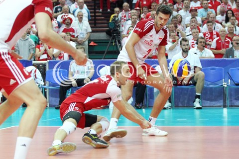  05.07.2013 KATOWICE SPODEK<br />SIATKOWKA MEZCZYZN LIGA SWIATOWA 2013<br />FIVB VOLLEYBALL WORLD LEAGUE 2013 POLSKA - USA <br />N/Z MICHAL WINIARSKI PAWEL ZATORSKI  <br /> 