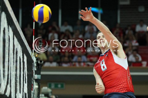  05.07.2013 KATOWICE SPODEK<br />SIATKOWKA MEZCZYZN LIGA SWIATOWA 2013<br />FIVB VOLLEYBALL WORLD LEAGUE 2013 POLSKA - USA <br />N/Z KYLE CALDWELL  <br /> 