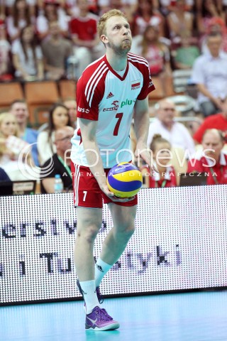  05.07.2013 KATOWICE SPODEK<br />SIATKOWKA MEZCZYZN LIGA SWIATOWA 2013<br />FIVB VOLLEYBALL WORLD LEAGUE 2013 POLSKA - USA <br />N/Z JAKUB JAROSZ SYLWETKA<br /> 