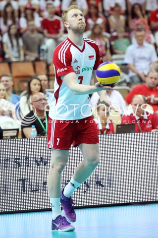  05.07.2013 KATOWICE SPODEK<br />SIATKOWKA MEZCZYZN LIGA SWIATOWA 2013<br />FIVB VOLLEYBALL WORLD LEAGUE 2013 POLSKA - USA <br />N/Z JAKUB JAROSZ SYLWETKA <br /> 
