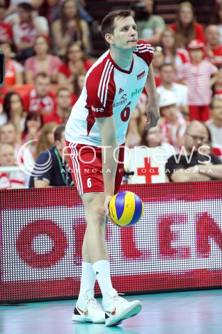  05.07.2013 KATOWICE SPODEK<br />SIATKOWKA MEZCZYZN LIGA SWIATOWA 2013<br />FIVB VOLLEYBALL WORLD LEAGUE 2013 POLSKA - USA <br />N/Z BARTOSZ KUREK SYLWETKA<br /> 