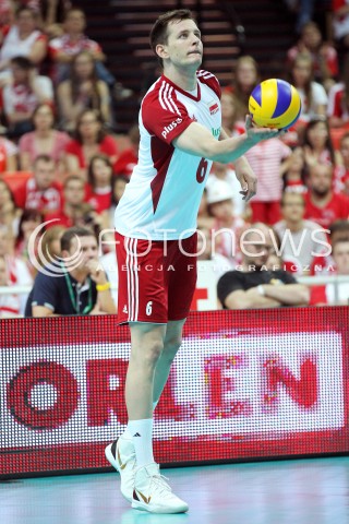 05.07.2013 KATOWICE SPODEK<br />SIATKOWKA MEZCZYZN LIGA SWIATOWA 2013<br />FIVB VOLLEYBALL WORLD LEAGUE 2013 POLSKA - USA <br />N/Z BARTOSZ KUREK SYLWETKA <br /> 