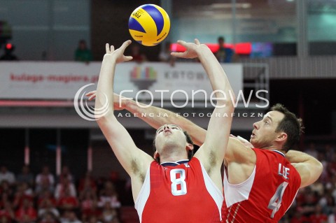 05.07.2013 KATOWICE SPODEK<br />SIATKOWKA MEZCZYZN LIGA SWIATOWA 2013<br />FIVB VOLLEYBALL WORLD LEAGUE 2013 POLSKA - USA <br />N/Z KYLE CALDWELL DAVID LEE  <br /> 