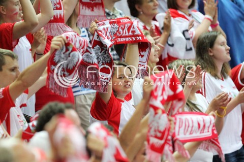  05.07.2013 KATOWICE SPODEK<br />SIATKOWKA MEZCZYZN LIGA SWIATOWA 2013<br />FIVB VOLLEYBALL WORLD LEAGUE 2013 POLSKA - USA <br />N/Z  KIBICE DOPING KIBIC SZALIK EMOCJE<br /> 