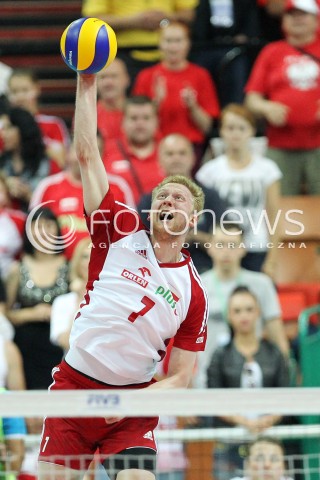  05.07.2013 KATOWICE SPODEK<br />SIATKOWKA MEZCZYZN LIGA SWIATOWA 2013<br />FIVB VOLLEYBALL WORLD LEAGUE 2013 POLSKA - USA <br />N/Z JAKUB JAROSZ SYLWETKA <br /> 