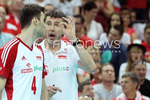  05.07.2013 KATOWICE SPODEK<br />SIATKOWKA MEZCZYZN LIGA SWIATOWA 2013<br />FIVB VOLLEYBALL WORLD LEAGUE 2013 POLSKA - USA <br />N/Z ANDREA GARDINI II TRENER ( ASSISTANT COACH ) GRZEGORZ KOSOK  <br /> 