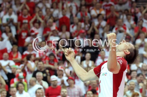  05.07.2013 KATOWICE SPODEK<br />SIATKOWKA MEZCZYZN LIGA SWIATOWA 2013<br />FIVB VOLLEYBALL WORLD LEAGUE 2013 POLSKA - USA <br />N/Z BARTOSZ KUREK RADOSC EMOCJE  <br /> 