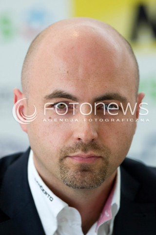  18.07.2013 RZESZOW SIATKOWKA<br />KONFERENCJA PRASOWA Z NOWYM PRZYJMUJACYM ASSECO RESOVIA - PETEREM VERESEM<br />N/Z BARTOSZ GORSKI WICEPREZES ZARZADU<br /> 