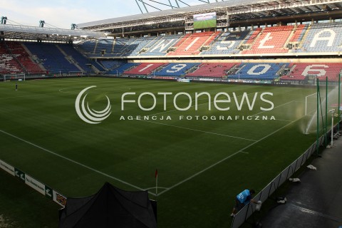  19.07.2013 KRAKOW <br />PILKA NOZNA POLSKA T-MOBILE EKSTRAKLASA SEZON 2013/2014 FOOTBALL POLISH EKSTRAKLASA SEASON 2013/2014 WISLA KRAKOW - GORNIK ZABRZE<br />N/Z STADION WIDOK VIEW MURAWA BOISKO<br /> 