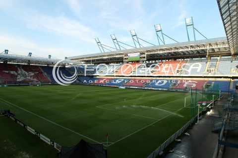  19.07.2013 KRAKOW <br />PILKA NOZNA POLSKA T-MOBILE EKSTRAKLASA SEZON 2013/2014 FOOTBALL POLISH EKSTRAKLASA SEASON 2013/2014 WISLA KRAKOW - GORNIK ZABRZE<br />N/Z STADION WIDOK VIEW MURAWA BOISKO<br /> 