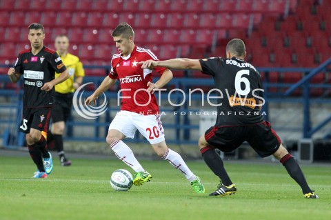  19.07.2013 KRAKOW <br />PILKA NOZNA POLSKA T-MOBILE EKSTRAKLASA SEZON 2013/2014 FOOTBALL POLISH EKSTRAKLASA SEASON 2013/2014 WISLA KRAKOW - GORNIK ZABRZE<br />N/Z MICHAL CHRAPEK RADOSLAW SOBOLEWSKI <br /> 