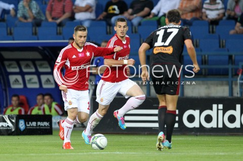  19.07.2013 KRAKOW <br />PILKA NOZNA POLSKA T-MOBILE EKSTRAKLASA SEZON 2013/2014 FOOTBALL POLISH EKSTRAKLASA SEASON 2013/2014 WISLA KRAKOW - GORNIK ZABRZE<br />N/Z PATRYK MALECKI PAWEL OLKOWSKI <br /> 