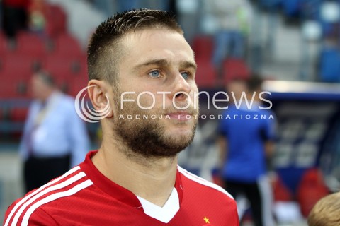  19.07.2013 KRAKOW <br />PILKA NOZNA POLSKA T-MOBILE EKSTRAKLASA SEZON 2013/2014 FOOTBALL POLISH EKSTRAKLASA SEASON 2013/2014 WISLA KRAKOW - GORNIK ZABRZE<br />N/Z PATRYK MALECKI GLOWKA SYLWETKA<br /> 