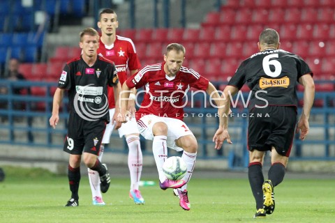  19.07.2013 KRAKOW <br />PILKA NOZNA POLSKA T-MOBILE EKSTRAKLASA SEZON 2013/2014 FOOTBALL POLISH EKSTRAKLASA SEASON 2013/2014 WISLA KRAKOW - GORNIK ZABRZE<br />N/Z OSTOJA STJEPANOVIC RADOSLAW SOBOLEWSKI MARIUSZ PRZYBYLSKI <br /> 