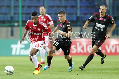  19.07.2013 KRAKOW <br />PILKA NOZNA POLSKA T-MOBILE EKSTRAKLASA SEZON 2013/2014 FOOTBALL POLISH EKSTRAKLASA SEASON 2013/2014 WISLA KRAKOW - GORNIK ZABRZE<br />N/Z EMMANUEL SARKI MACIEJ MALKOWSKI <br /> 