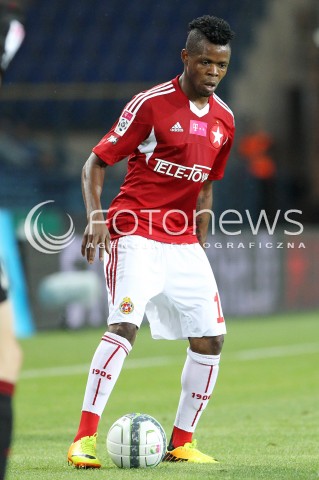  19.07.2013 KRAKOW <br />PILKA NOZNA POLSKA T-MOBILE EKSTRAKLASA SEZON 2013/2014 FOOTBALL POLISH EKSTRAKLASA SEASON 2013/2014 WISLA KRAKOW - GORNIK ZABRZE<br />N/Z EMMANUEL SARKI SYLWETKA <br /> 