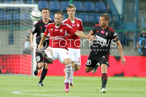  19.07.2013 KRAKOW <br />PILKA NOZNA POLSKA T-MOBILE EKSTRAKLASA SEZON 2013/2014 FOOTBALL POLISH EKSTRAKLASA SEASON 2013/2014 WISLA KRAKOW - GORNIK ZABRZE<br />N/Z OSTOJA STJEPANOVIC MARIUSZ PRZYBYLSKI MATEUSZ ZACHARA <br /> 