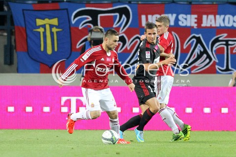  19.07.2013 KRAKOW <br />PILKA NOZNA POLSKA T-MOBILE EKSTRAKLASA SEZON 2013/2014 FOOTBALL POLISH EKSTRAKLASA SEASON 2013/2014 WISLA KRAKOW - GORNIK ZABRZE<br />N/Z PATRYK MALECKI PAWEL OLKOWSKI<br /> 