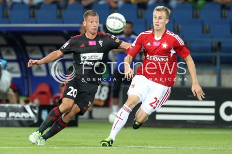  19.07.2013 KRAKOW <br />PILKA NOZNA POLSKA T-MOBILE EKSTRAKLASA SEZON 2013/2014 FOOTBALL POLISH EKSTRAKLASA SEASON 2013/2014 WISLA KRAKOW - GORNIK ZABRZE<br />N/Z MATEUSZ ZACHARA PAWEL STOLARSKI <br /> 