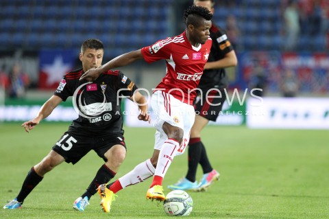  19.07.2013 KRAKOW <br />PILKA NOZNA POLSKA T-MOBILE EKSTRAKLASA SEZON 2013/2014 FOOTBALL POLISH EKSTRAKLASA SEASON 2013/2014 WISLA KRAKOW - GORNIK ZABRZE<br />N/Z EMMANUEL SARKI MACIEJ MALKOWSKI <br /> 