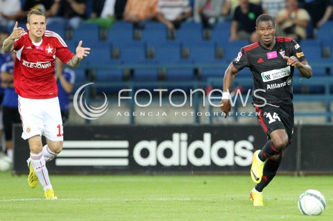  19.07.2013 KRAKOW <br />PILKA NOZNA POLSKA T-MOBILE EKSTRAKLASA SEZON 2013/2014 FOOTBALL POLISH EKSTRAKLASA SEASON 2013/2014 WISLA KRAKOW - GORNIK ZABRZE<br />N/Z PREJUCE NAKOULMA MARKO JOVANOVIC <br /> 