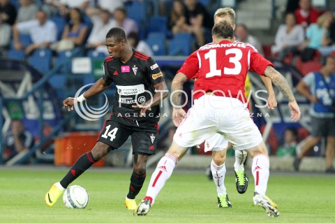  19.07.2013 KRAKOW <br />PILKA NOZNA POLSKA T-MOBILE EKSTRAKLASA SEZON 2013/2014 FOOTBALL POLISH EKSTRAKLASA SEASON 2013/2014 WISLA KRAKOW - GORNIK ZABRZE<br />N/Z PREJUCE NAKOULMA MARKO JOVANOVIC <br /> 