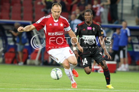  19.07.2013 KRAKOW <br />PILKA NOZNA POLSKA T-MOBILE EKSTRAKLASA SEZON 2013/2014 FOOTBALL POLISH EKSTRAKLASA SEASON 2013/2014 WISLA KRAKOW - GORNIK ZABRZE<br />N/Z ARKADIUSZ GLOWACKI PREJUCE NAKOULMA <br /> 