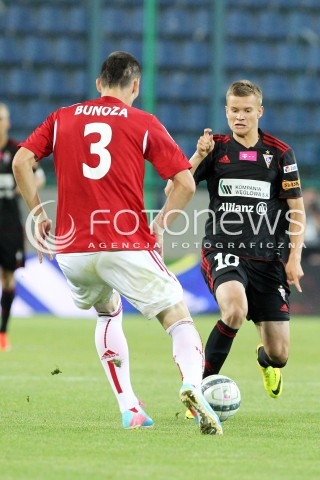  19.07.2013 KRAKOW <br />PILKA NOZNA POLSKA T-MOBILE EKSTRAKLASA SEZON 2013/2014 FOOTBALL POLISH EKSTRAKLASA SEASON 2013/2014 WISLA KRAKOW - GORNIK ZABRZE<br />N/Z KONRAD NOWAK GORDAN BUNOZA<br /> 