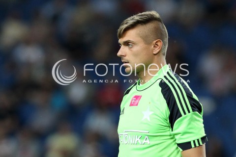  19.07.2013 KRAKOW <br />PILKA NOZNA POLSKA T-MOBILE EKSTRAKLASA SEZON 2013/2014 FOOTBALL POLISH EKSTRAKLASA SEASON 2013/2014 WISLA KRAKOW - GORNIK ZABRZE<br />N/Z MICHAL MISKIEWICZ SYLWETKA<br /> 