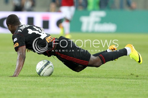  19.07.2013 KRAKOW <br />PILKA NOZNA POLSKA T-MOBILE EKSTRAKLASA SEZON 2013/2014 FOOTBALL POLISH EKSTRAKLASA SEASON 2013/2014 WISLA KRAKOW - GORNIK ZABRZE<br />N/Z PREJUCE NAKOULMA BREAKDANCE PILKA<br /> 