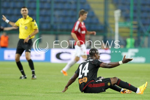  19.07.2013 KRAKOW <br />PILKA NOZNA POLSKA T-MOBILE EKSTRAKLASA SEZON 2013/2014 FOOTBALL POLISH EKSTRAKLASA SEASON 2013/2014 WISLA KRAKOW - GORNIK ZABRZE<br />N/Z PREJUCE NAKOULMA ZLOSC EMOCJE<br /> 