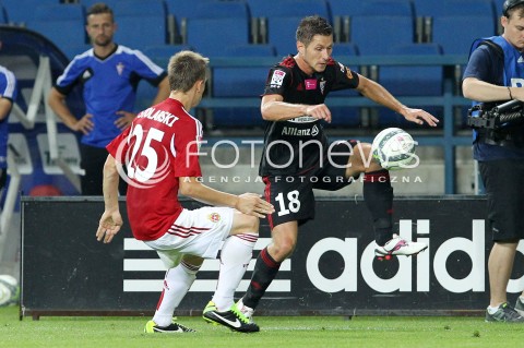  19.07.2013 KRAKOW <br />PILKA NOZNA POLSKA T-MOBILE EKSTRAKLASA SEZON 2013/2014 FOOTBALL POLISH EKSTRAKLASA SEASON 2013/2014 WISLA KRAKOW - GORNIK ZABRZE<br />N/Z LUKASZ MADEJ PAWEL STOLARSKI <br /> 