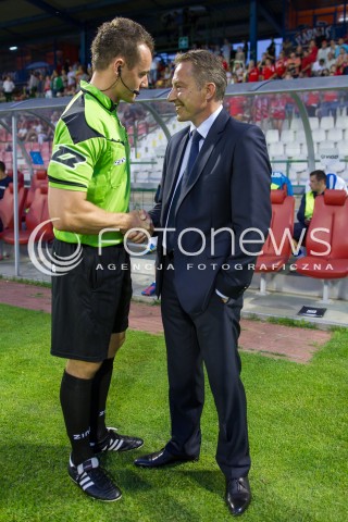  26.07.2013 LODZ PILKA NOZNA T-MOBILE EKSTRAKLASA SEZON 2013/2014 FOOTBALL POLISH EKSTRAKLASA SEASON WIDZEW LODZ - ZAWISZA BYDGOSZCZ N/Z RYSZARD TARASIEWICZ MARCIN SZYMON  